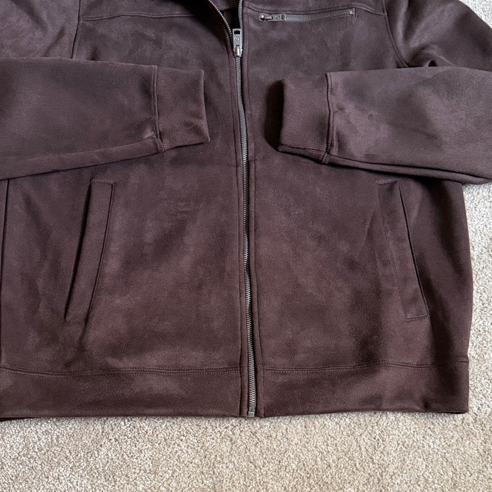 Ben Sherman Dark Brown Faux Suede Jacket - Picture 4 of 6